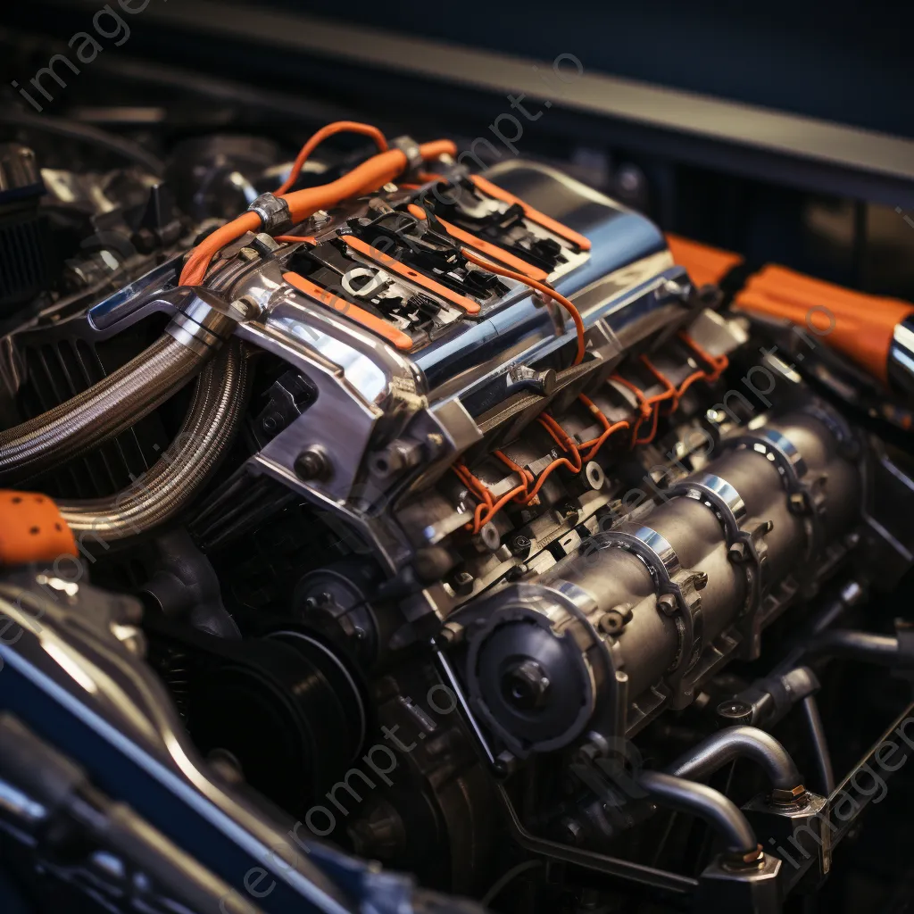 Close-up of a detailed race car engine - Image 1