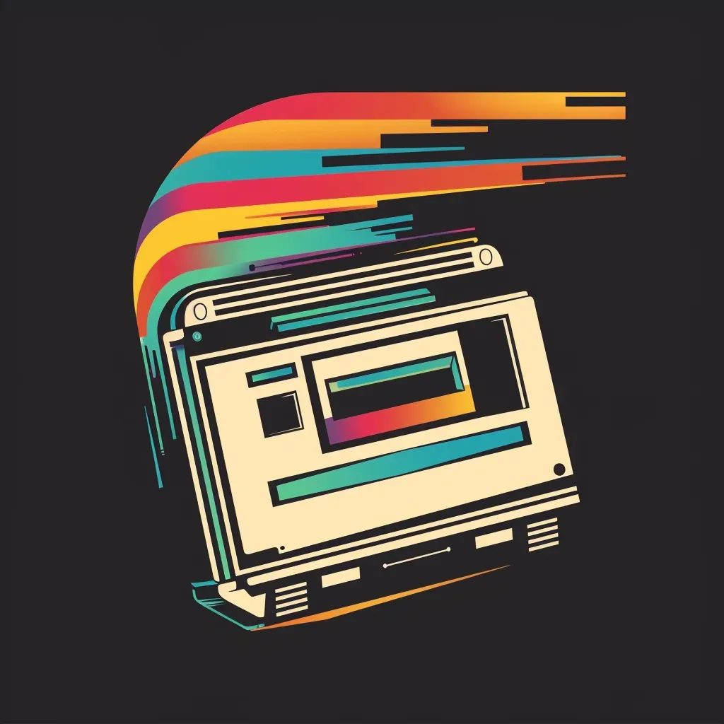 retro stylized floppy disk logo - Image 3