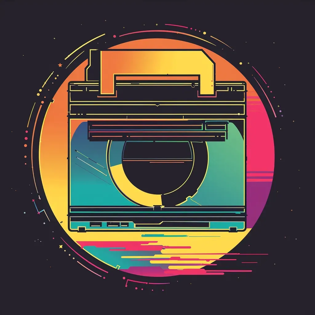 retro stylized floppy disk logo - Image 4