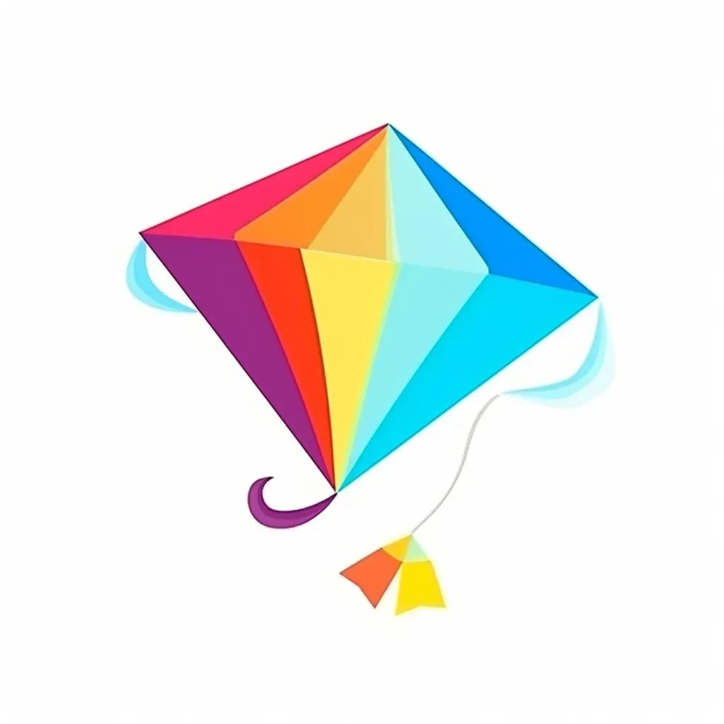 Colorful kite against blue sky logo - Image 4