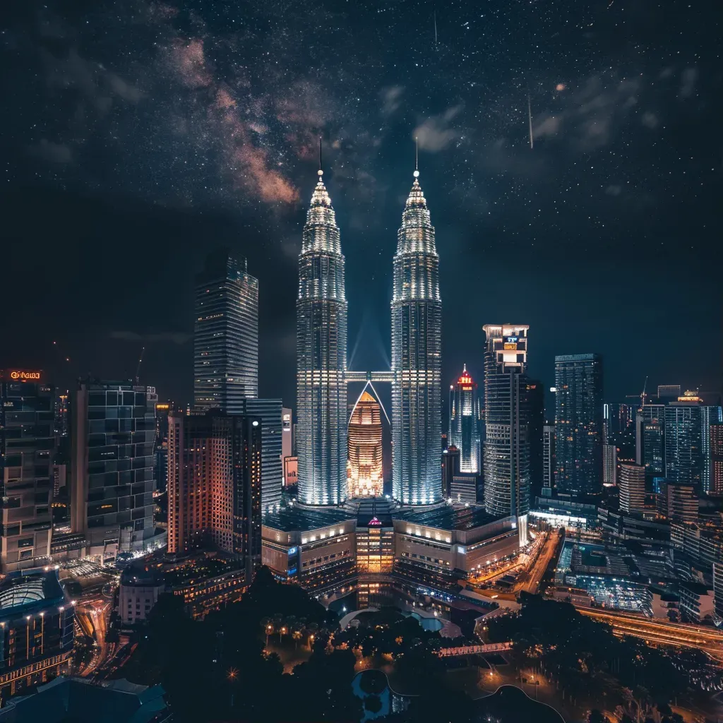 Kuala Lumpur skyline night - Image 1