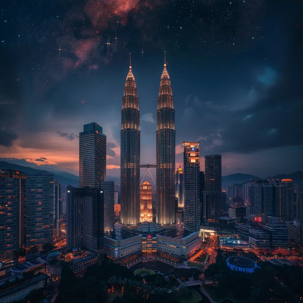 Kuala Lumpur skyline night - Image 3