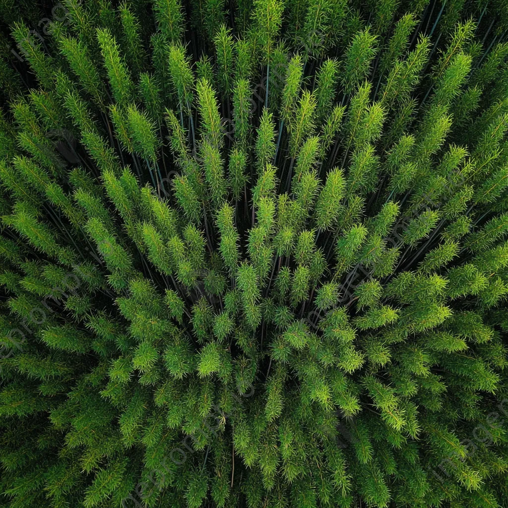 Aerial view of dense bamboo forest with patterns - Image 3