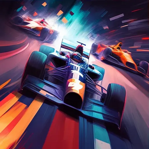 Exhilarating Formula 1 racing speed with cars zooming on the track - Image 3