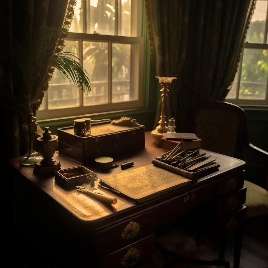 antique writing desk - Image 1