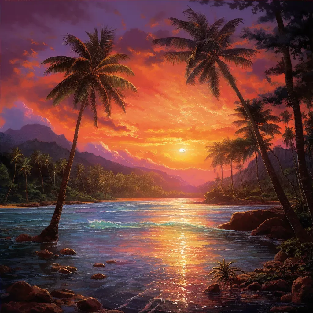 Hawaiian Sunset Paradise