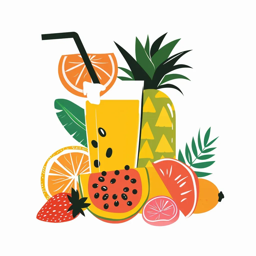 Tropical juice bar logo with bright and bold colors - Image 3