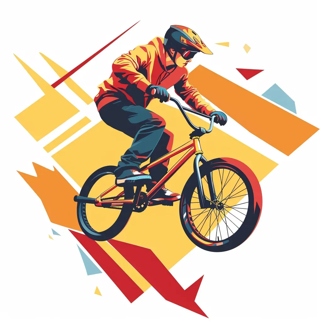 Urban cycling event logo with BMX rider performing trick mid-air - Image 1