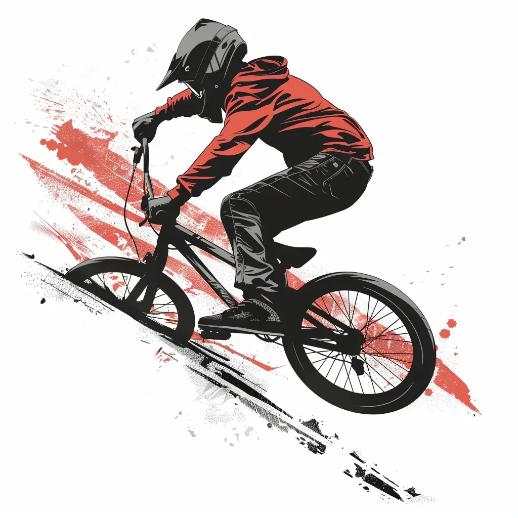 Urban cycling event logo with BMX rider performing trick mid-air - Image 3