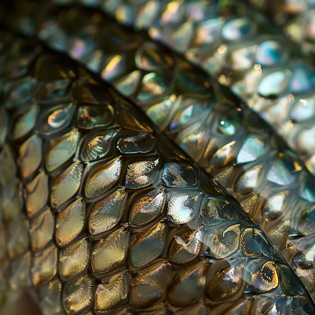 close-up of fish scales - Image 1