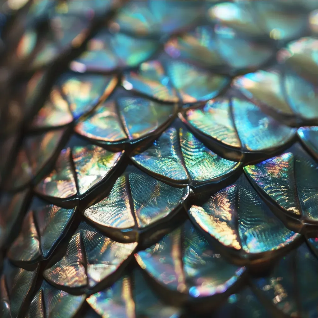 close-up of fish scales - Image 3