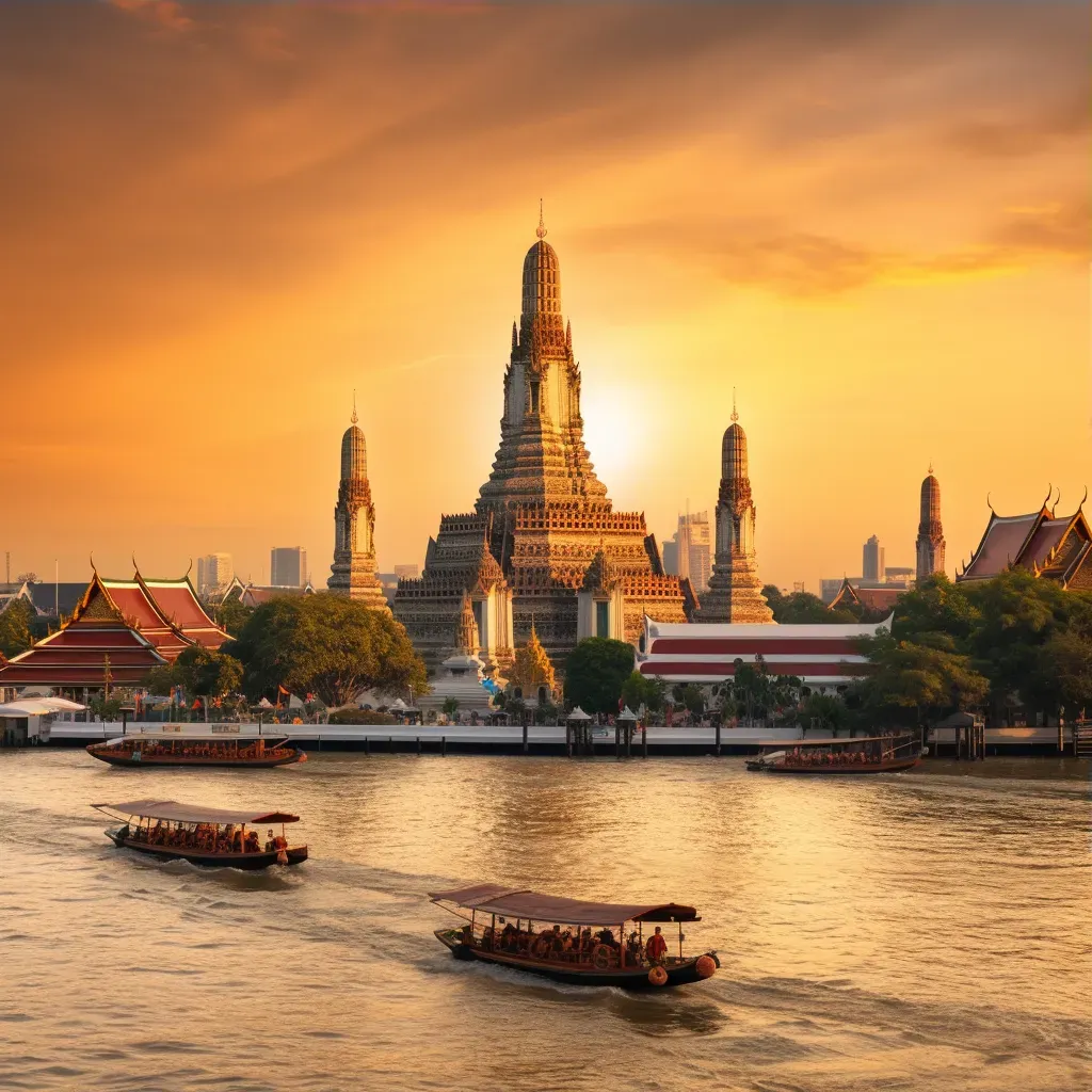 Bangkok skyline river - Image 3