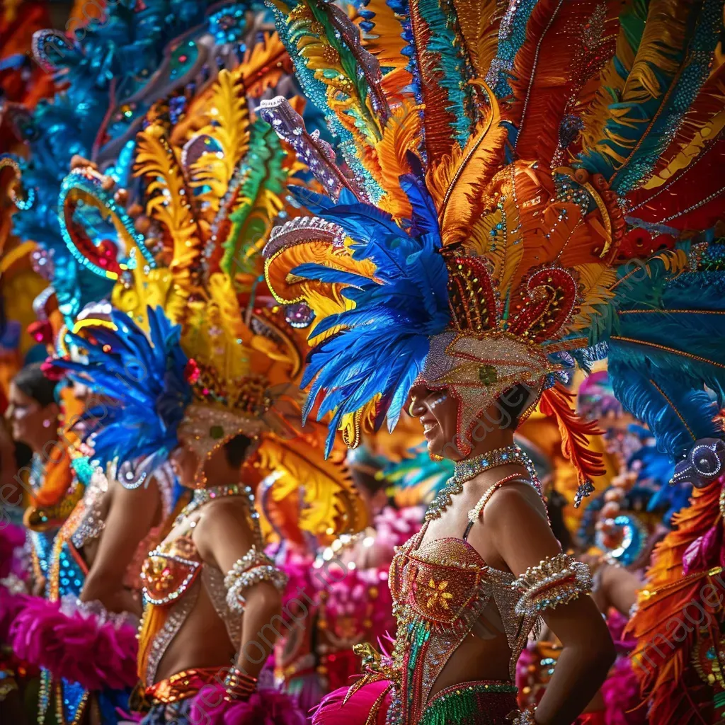 Rio Carnival celebration with samba dancers and vibrant floats - Image 4