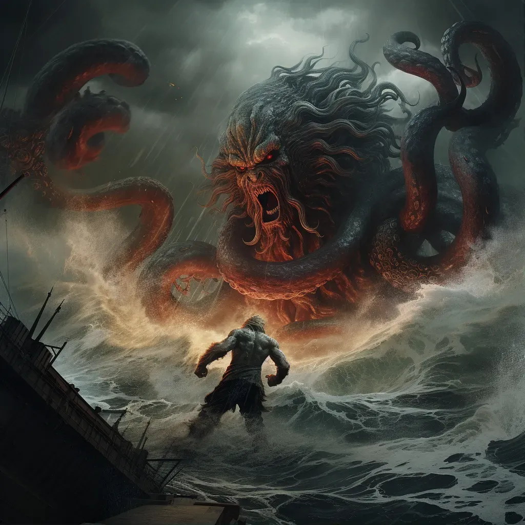 Sailor confronts massive sea creature in storm - Image 1