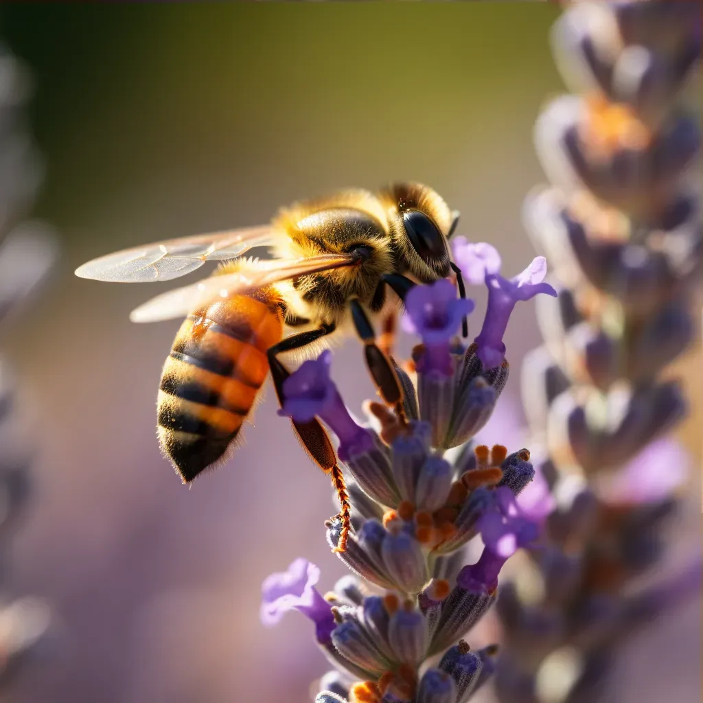 Bee Pollinating Flowers