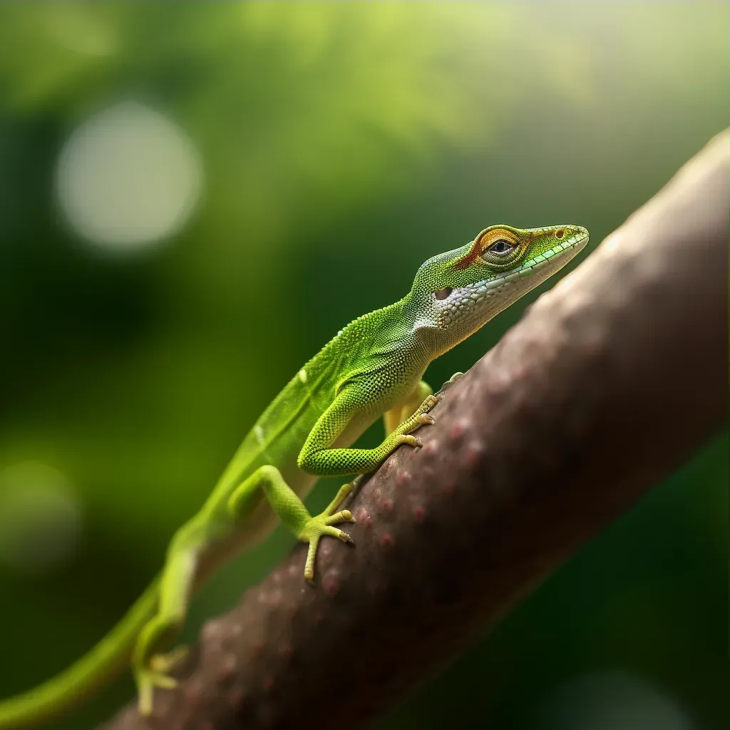 Anole Lizard on a Branch