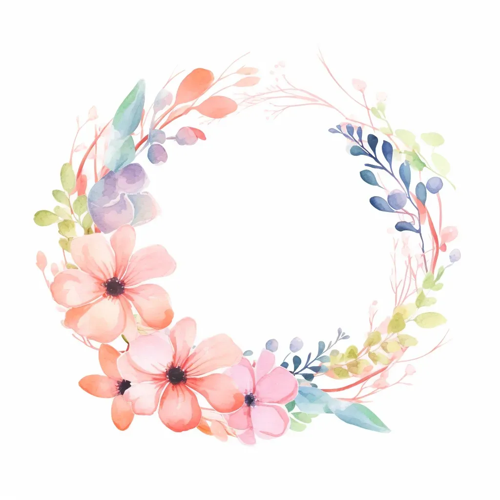 Springtime floral wreath with delicate petals logo - Image 2