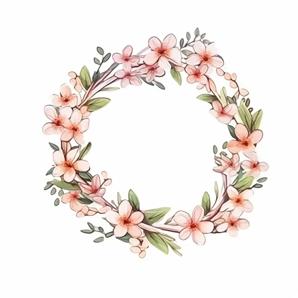 Springtime floral wreath with delicate petals logo - Image 3