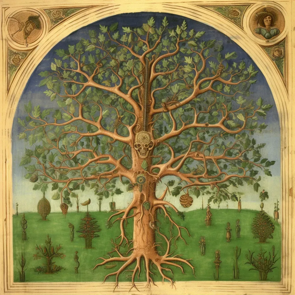 Image of vibrant tree of life vs. barren tree of death - Image 2