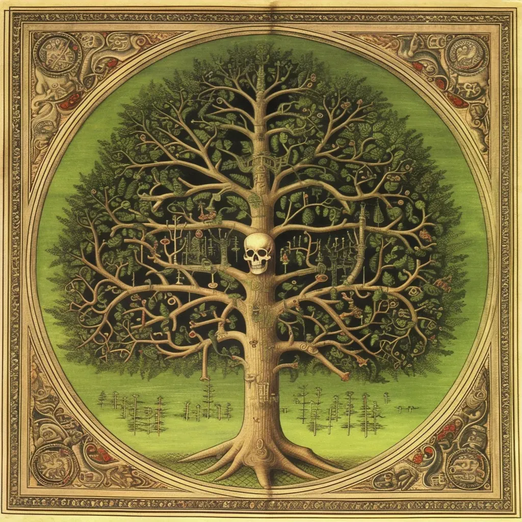 Image of vibrant tree of life vs. barren tree of death - Image 3