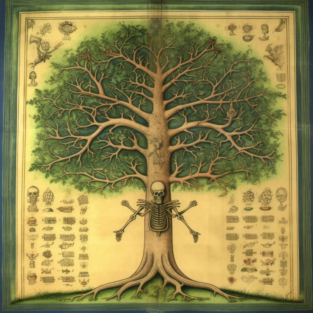 Image of vibrant tree of life vs. barren tree of death - Image 4