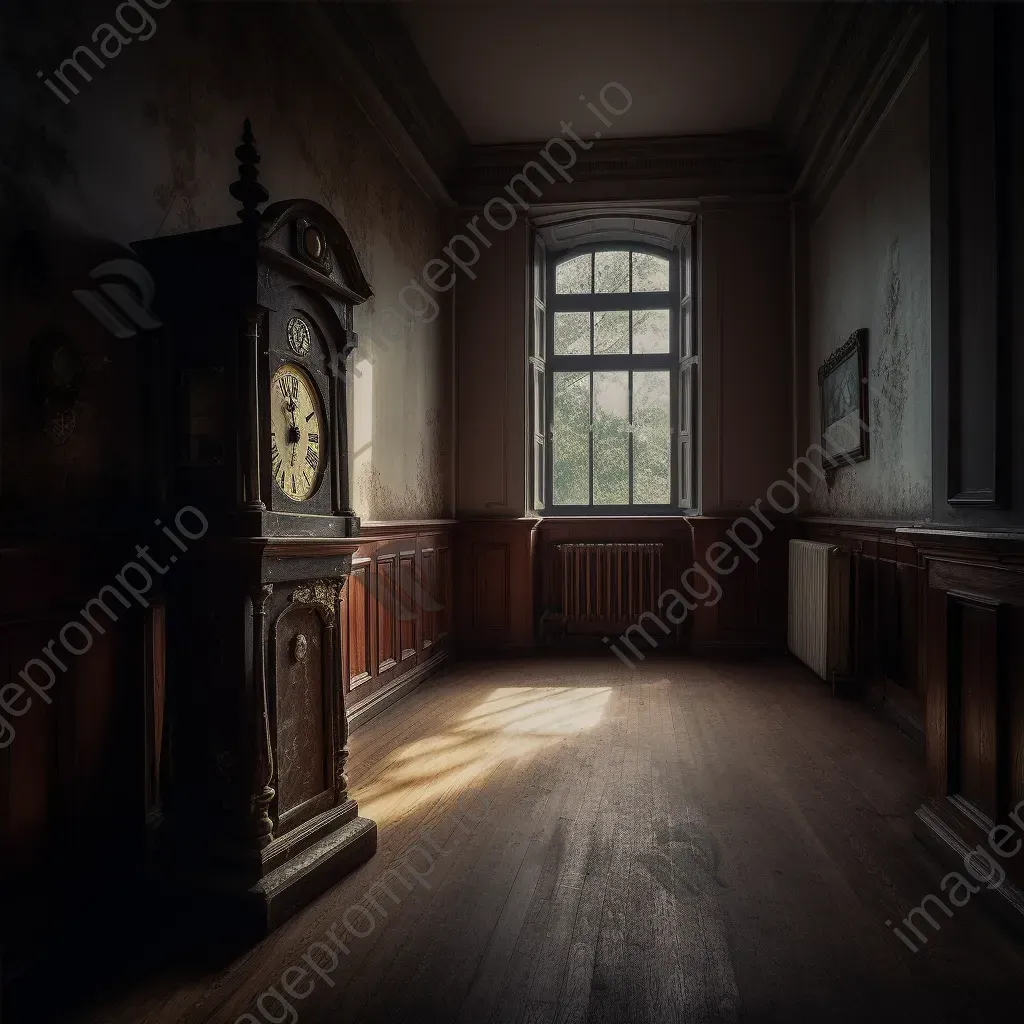 Grandfather clock standing tall in an empty room - Image 4