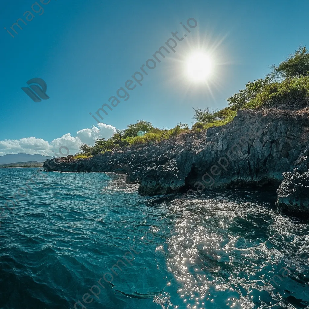 Beautiful volcanic island with tropical vegetation and coastal water - Image 4