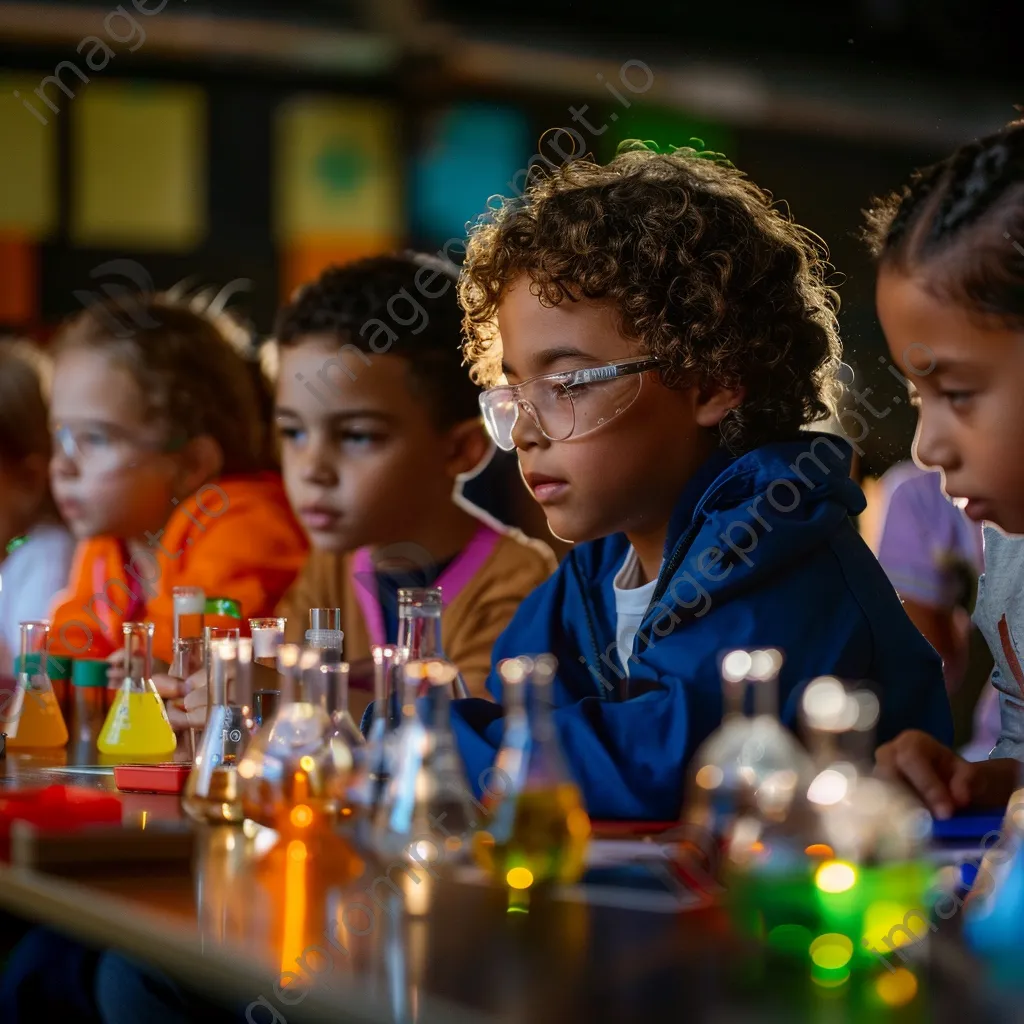 Children conducting a science experiment in class - Image 3