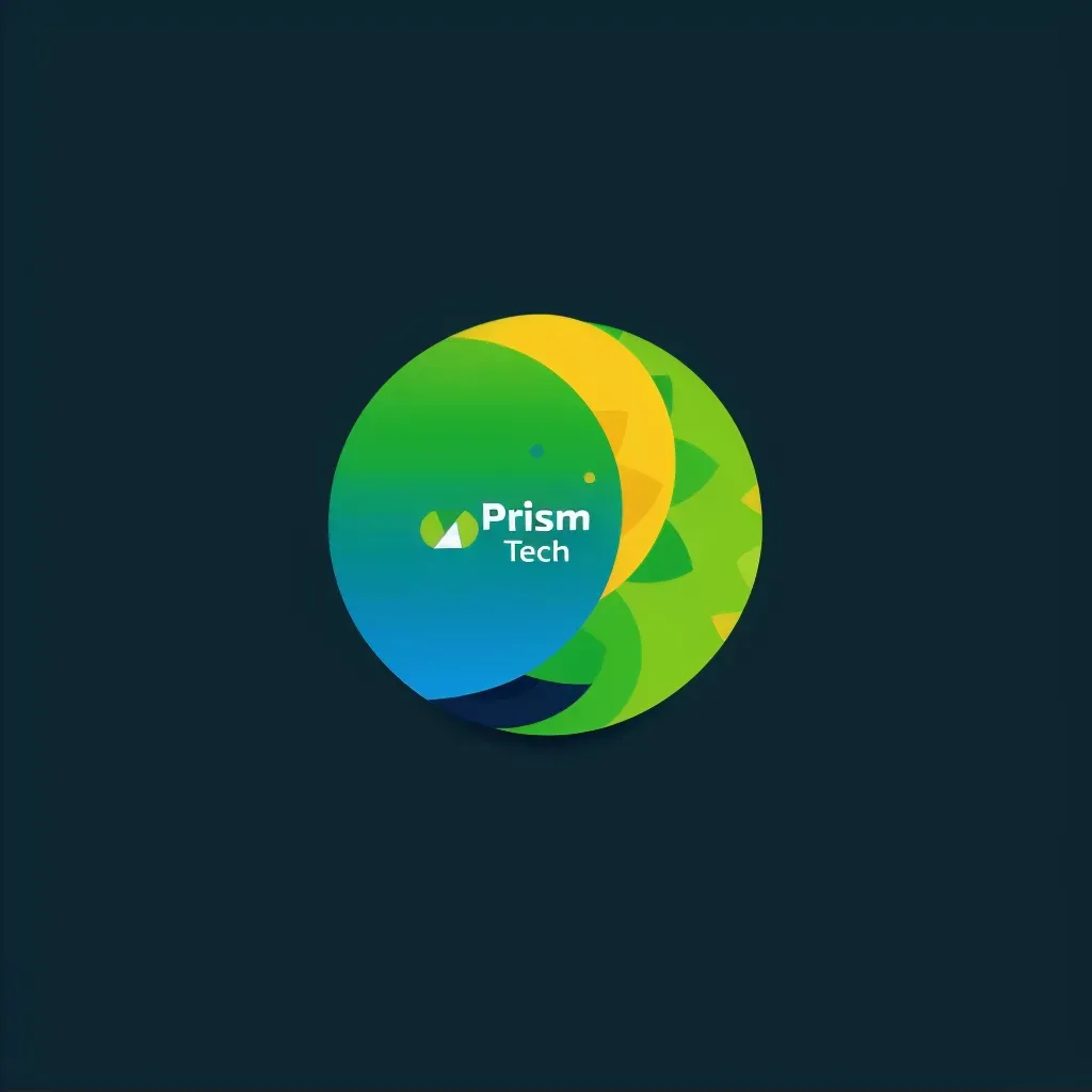 Playful logo design with green, blue, and yellow colors for Prism Tech - Image 2