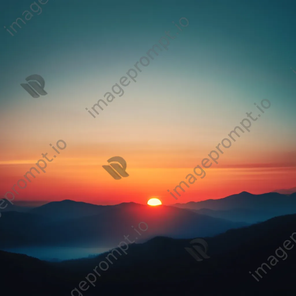 Blurred mountain range at sunset - Image 3