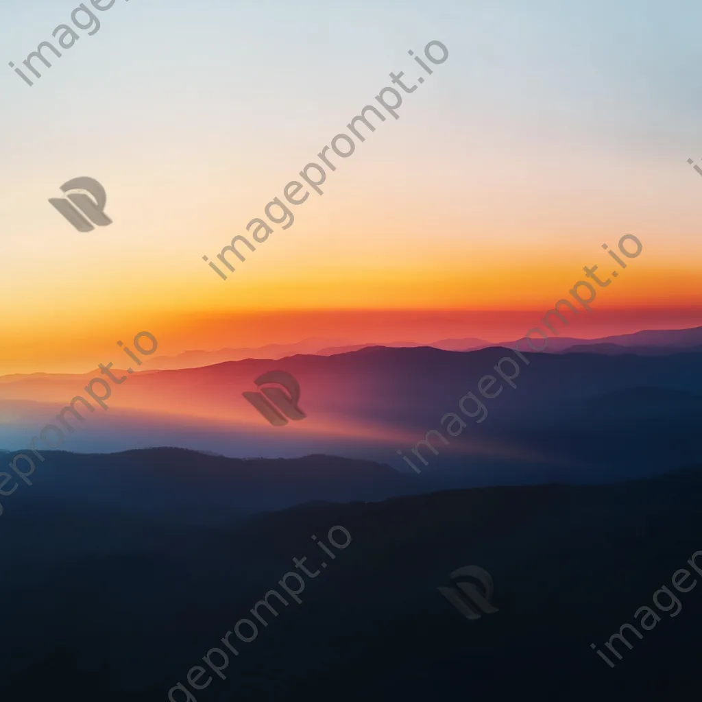 Blurred mountain range at sunset - Image 4