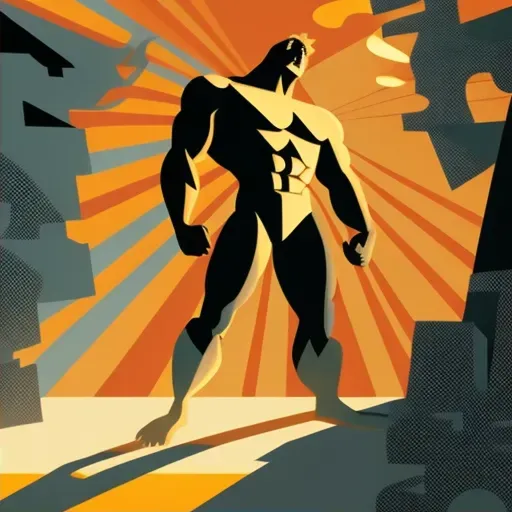 Dynamic superhero transformation moment - Image 2