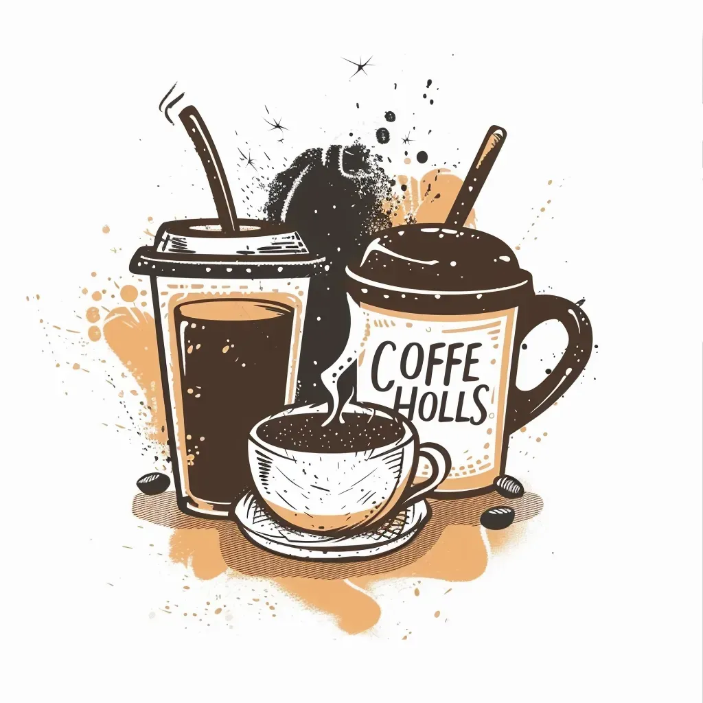 Hand-drawn coffee shop logo - Image 1