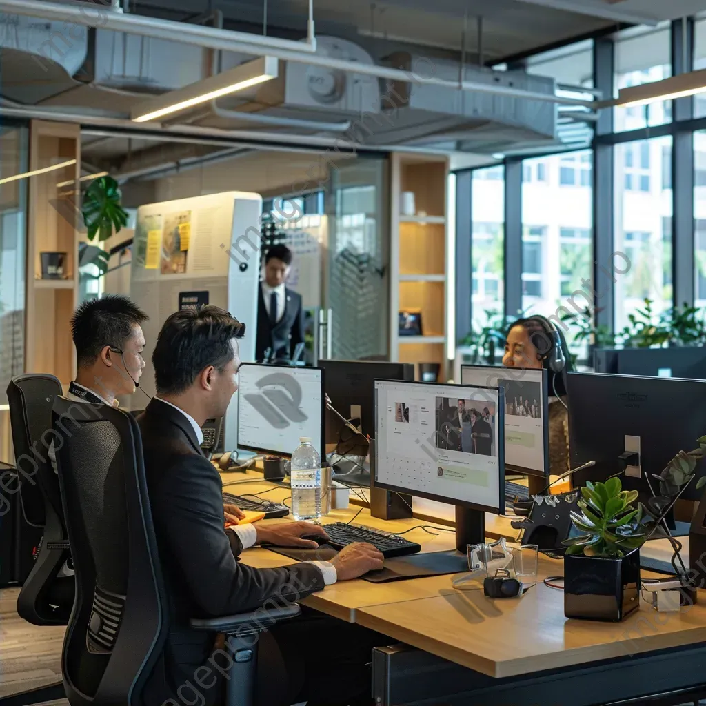 Modern office with staff working and modern communication tools - Image 2