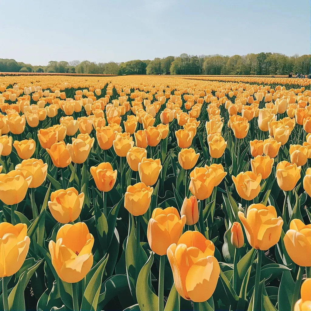 Yellow tulip field - Image 1