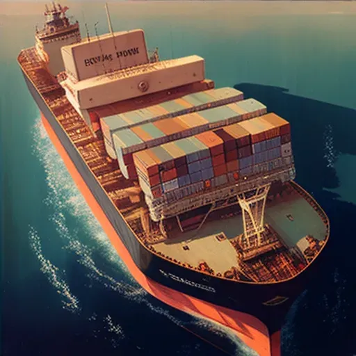 Aerial view of cargo ship with containers symbolizing global trade - Image 4