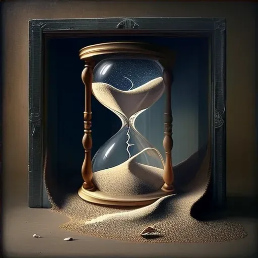 Hourglass with sand flowing to signify passage of time - Image 4