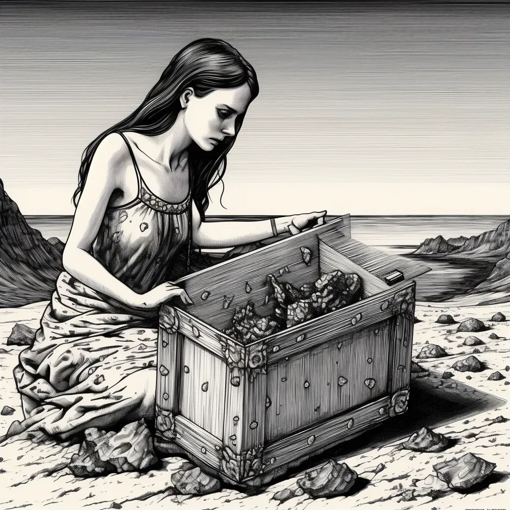 Symbolic representation of Pandora opening the mythic box - Image 1