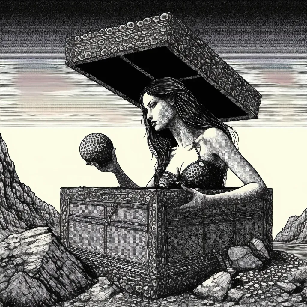 Symbolic representation of Pandora opening the mythic box - Image 2