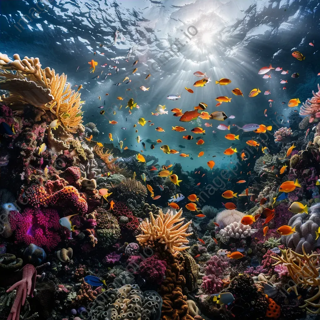 Vibrant coral reef ecosystem with exotic fish, photographed with a Leica SL2-S. - Image 4