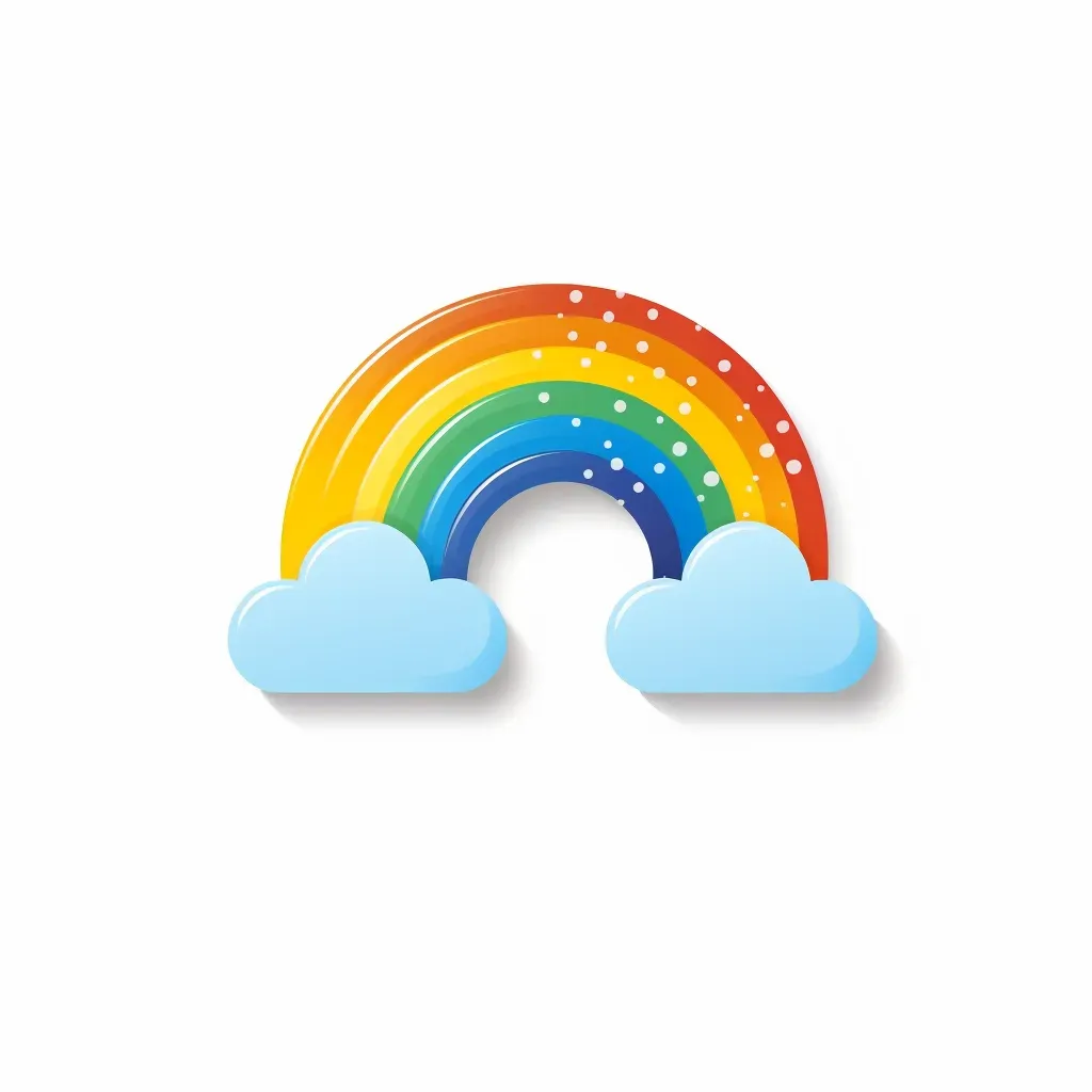 Rainbow after rain with white clouds logo - Image 2