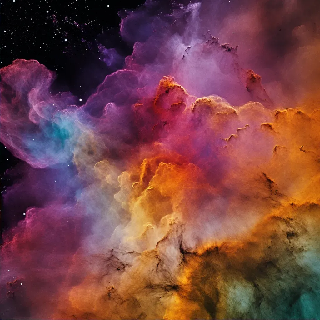 Vibrant scene of a nebula with clouds of gas and dust forming new stars - Image 2