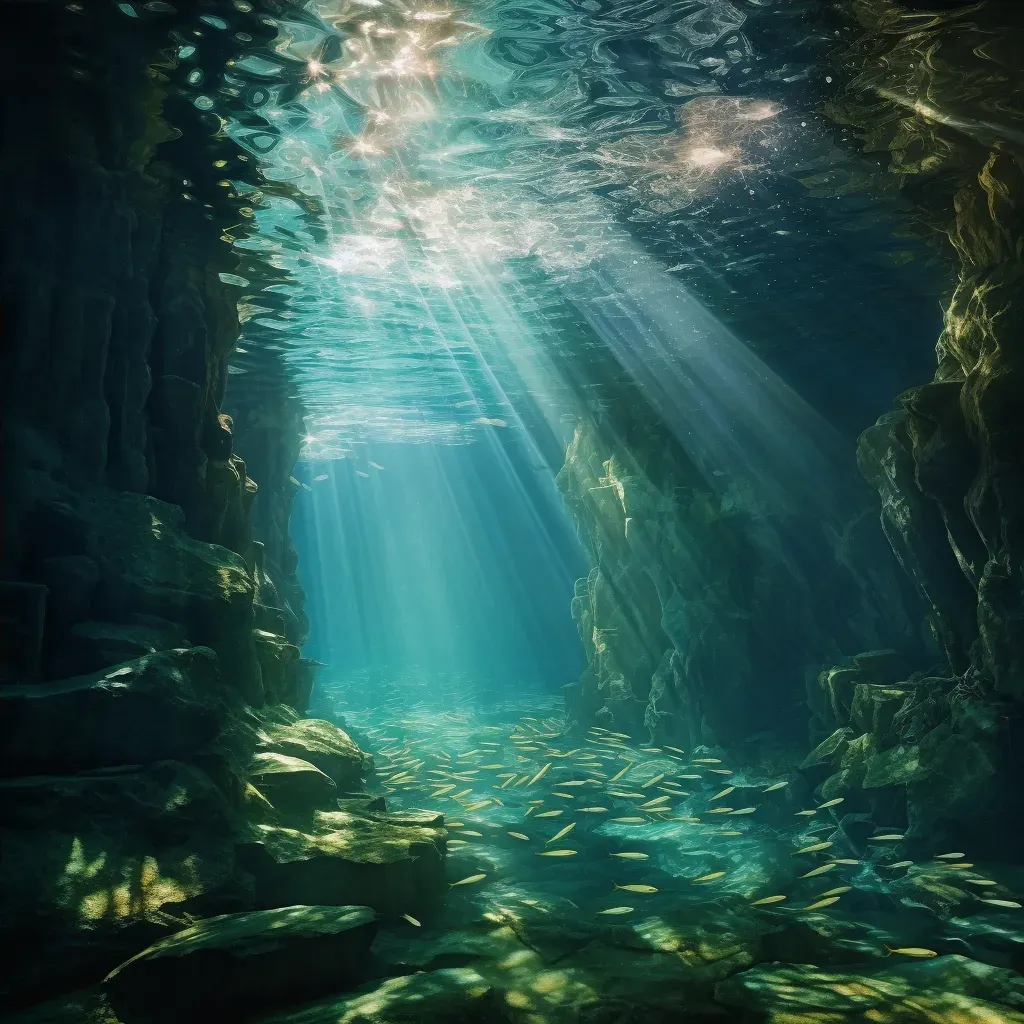 Waterfall Underwater Photography