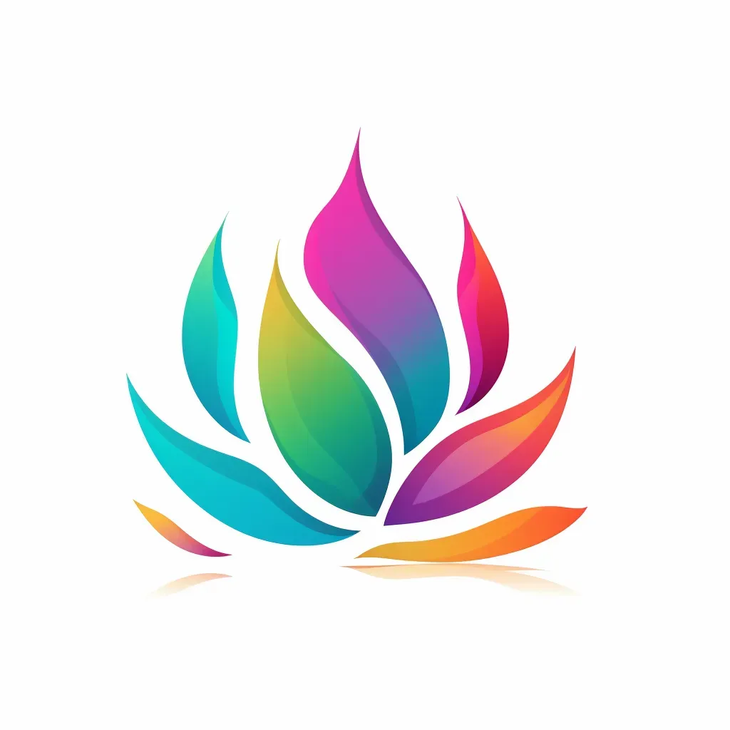 Colorful lotus flower with soothing waves logo - Image 2