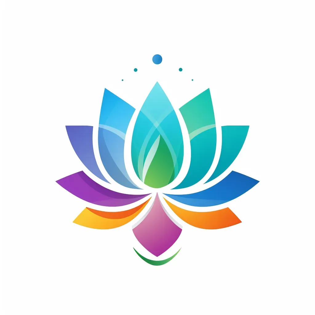 Colorful lotus flower with soothing waves logo - Image 4