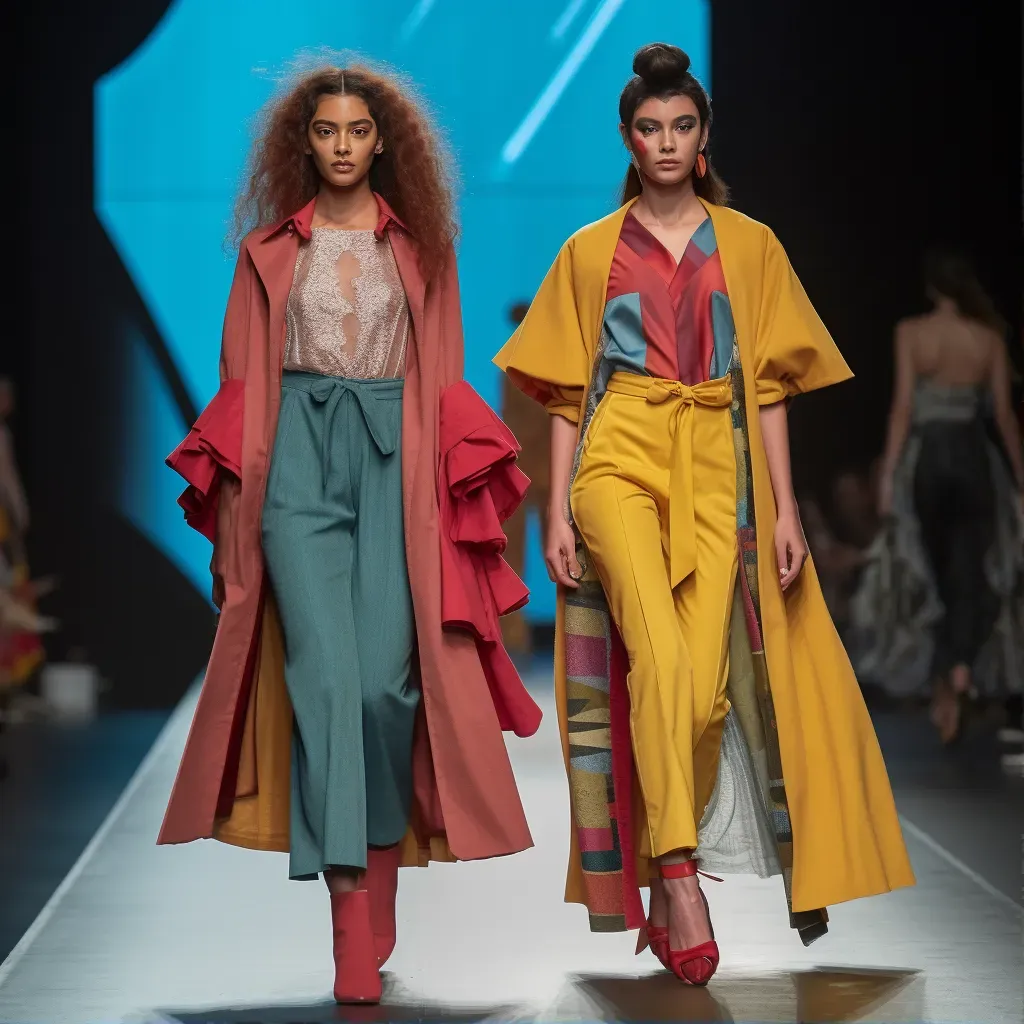 Eclectic vintage-modern fusion runway scene - Image 1