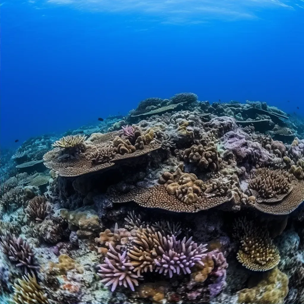 Coral reef decay in tropical waters, showing marine biodiversity loss - Image 2