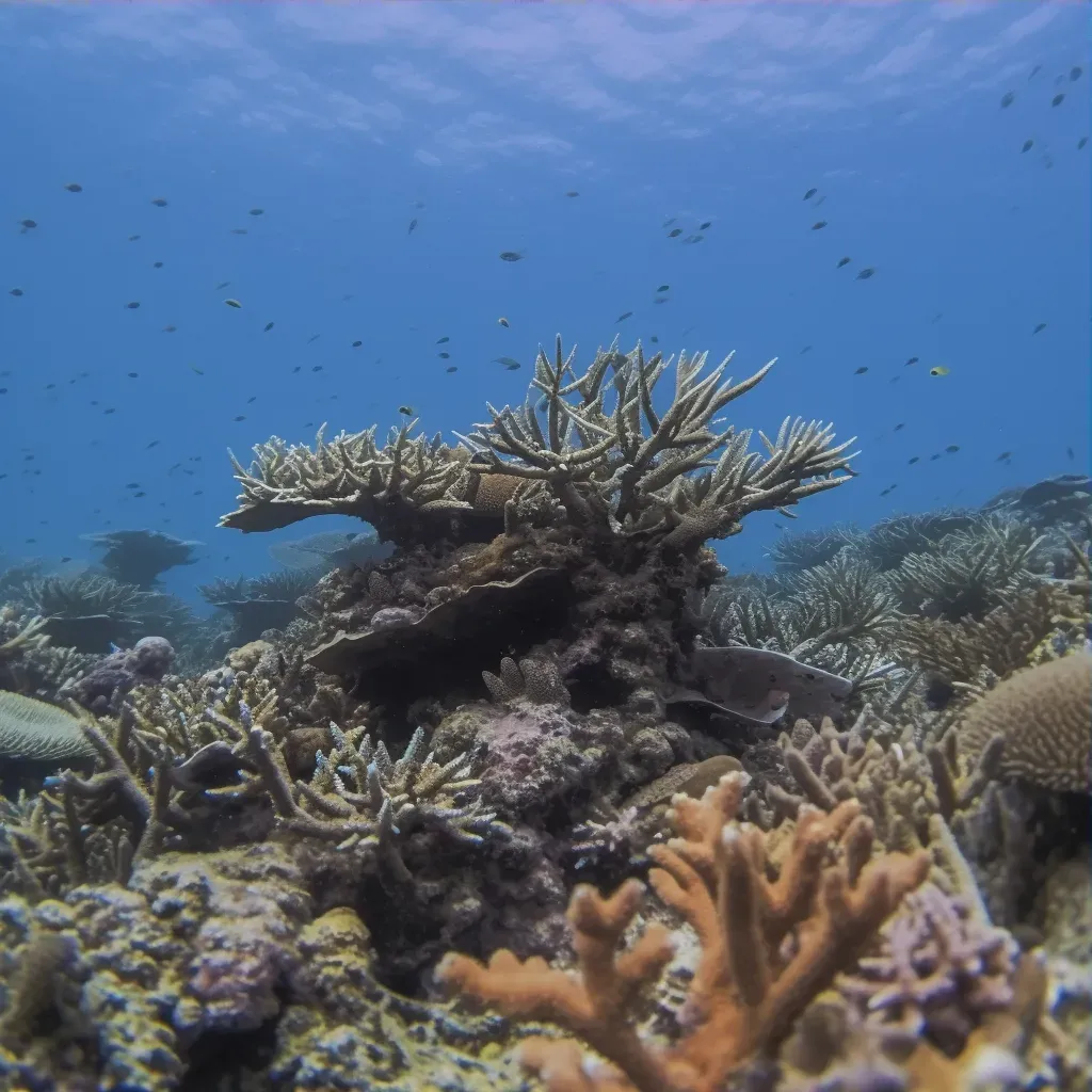 Coral reef decay in tropical waters, showing marine biodiversity loss - Image 3