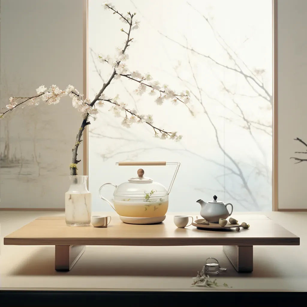 Quiet Tea Ceremony with Zen Decor