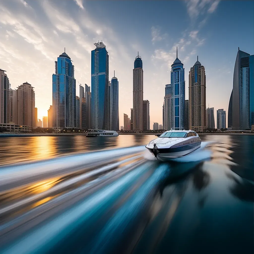 Hydrofoil ferry in Dubai Marina - Image 3